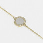 ZAG - Bracelet Linda acier doré nacre avec oxydes de zirconium 15+3cm Ref SBS12205-01SEL