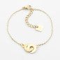 ZAG - Bracelet Bow acier doré 15+3cm Ref SBS1462-01UNI