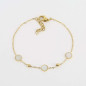 ZAG - Bracelet Kalina acier doré nacre blanche 15+3cm Ref SBS16683-01SEL