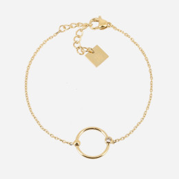 ZAG - Bracelet Jill acier doré avec oxydes de zirconium 15+3cm 15mm Ref SBS19668-01WHT