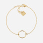 ZAG - Bracelet Jill acier doré avec oxydes de zirconium 15+3cm 15mm Ref SBS19668-01WHT