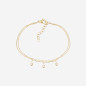 ZAG - Bracelet Multi acier doré avec oxydes de zirconium 15+3cm Ref SBS24279-01WHT