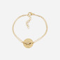 ZAG - Bracelet Simple acier doré avec oxydes de zirconium 15+3cm Ref SBS24390-01WHT