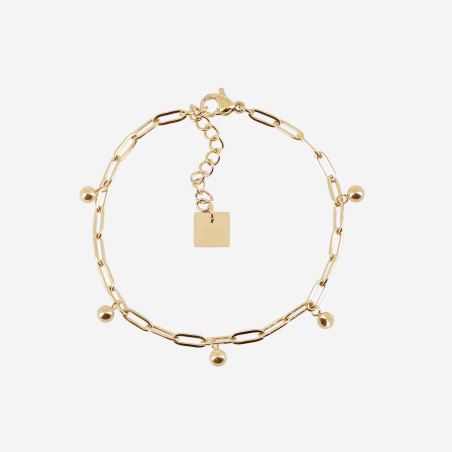 ZAG - Bracelet Maillon acier doré 15+3cm Ref SBS24436-01UNI