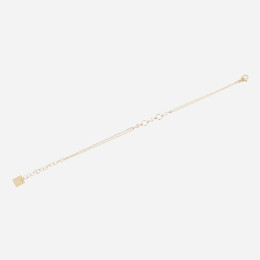 ZAG - Bracelet Deneba acier doré avec oxydes de zirconium 15+3cm Ref SBS24442-01WHT