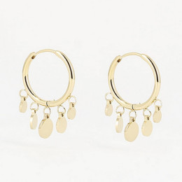 ZAG - Boucles d'oreilles Confettis acier doré 15mm Ref SEC04242-01UNI