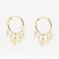 ZAG - Boucles d'oreilles Confettis acier doré 15mm Ref SEC04242-01UNI