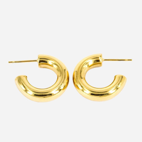ZAG - Boucles d'oreilles Jeanne acier doré 5x20 Ref SEC21313-01UNI5X20