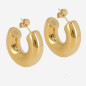 ZAG - Boucles d'oreilles Thais acier doré 25x8mm Ref SEC21313-01UNI8X25