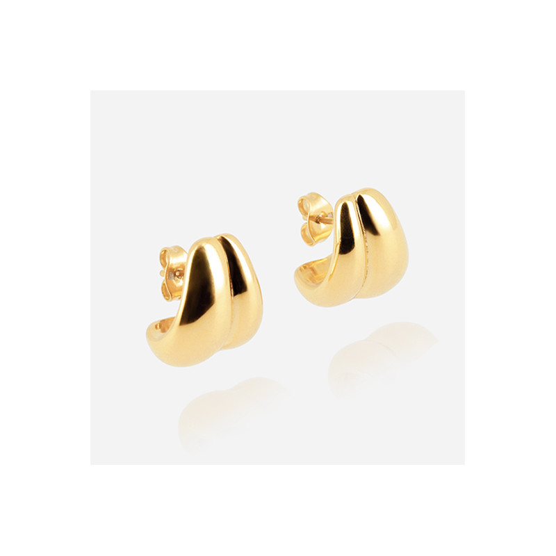 ZAG - Boucles d'oreilles Sevres acier doré Ref SEC22876-01UNI