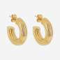 ZAG - Boucles d'oreilles Créole acier doré 6x22mm Ref SEC22962-01UNI6X22
