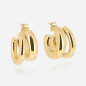 ZAG - Boucles d'oreilles Twist acier doré 6x22mm Ref SEC22964-01UNI