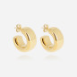 ZAG - Boucles d'oreilles Créole acier doré 9x21mm Ref SEC22965-01UNI