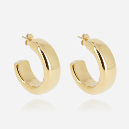 ZAG - Boucles d'oreilles Créole acier doré 9x29.5 Ref SEC22974-01UNI