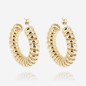 ZAG - Boucles d'oreilles Giro acier doré 45x10mm Ref SEC23326-01UNI45