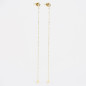 ZAG - Boucles d'oreilles Twinkle acier doré avec oxydes de zirconium 92mm Ref SEL18198-01WHT