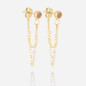 ZAG - Boucles d'oreilles Citrus acier doré avec oxydes de zirconium 26mm Ref SEM18171-01CFE