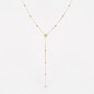 ZAG - Collier Isaac acier doré avec oxydes de zirconium 45+5+8cm Ref SNM18288-01UNI