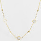 ZAG - Collier Kalina acier doré nacre blanche 36+2+5cm Ref SNS16683-01SEL