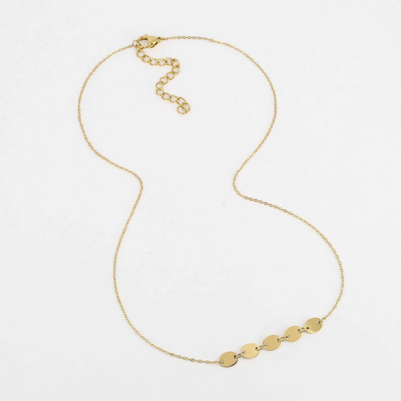 ZAG - Collier Court acier doré 36+2+5cm Ref SNS16695-01UNI