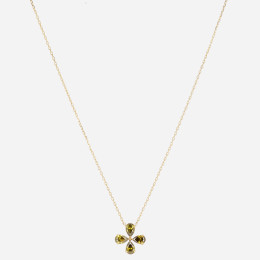 ZAG - Collier Estial acier doré avec oxydes de zirconium sertis 38+5cm Ref SNS24378-01GRN