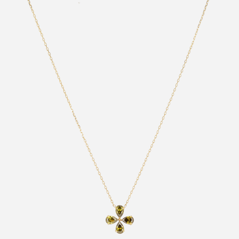 ZAG - Collier Estial acier doré avec oxydes de zirconium sertis 38+5cm Ref SNS24378-01GRN