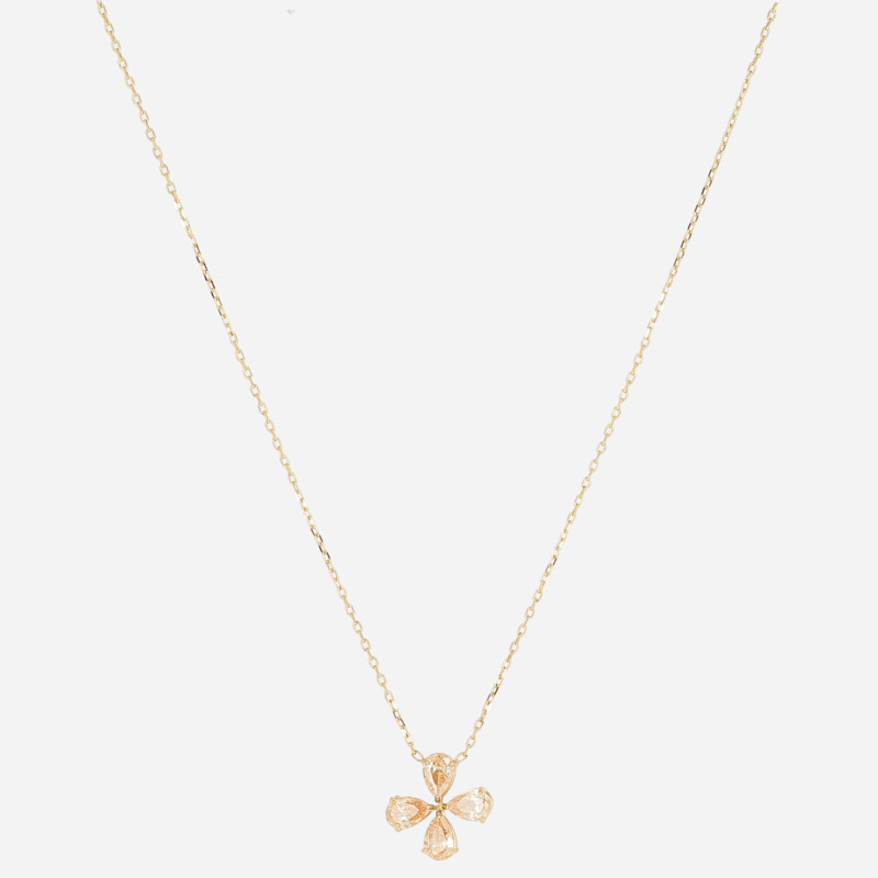 ZAG - Collier Estial acier doré avec oxydes de zirconium sertis 38+5cm Ref SNS24378-01NUD