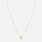 ZAG - Collier Court acier doré avec oxydes de zirconium sertis 38+5cm Ref SNS24450-01WHT