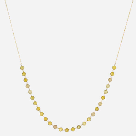 ZAG - Collier Helska acier doré avec oxydes de zirconium 37cm Ref SNS24551-01LGR