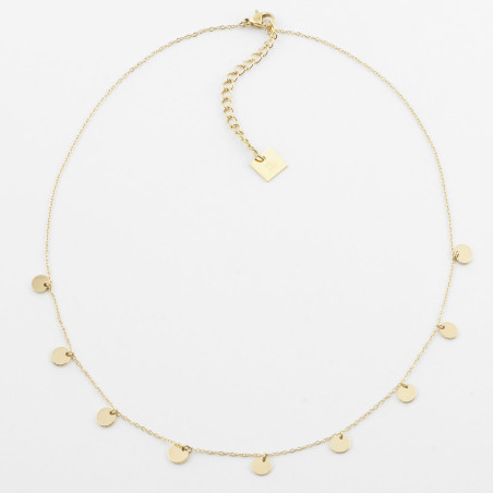 ZAG - Collier Confettis acier doré 38+5cm Ref SNS4242-01UNI