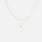 ZAG - Collier Rosillo acier doré avec oxydes de zirconium 38+38.5+5cm Ref SNX21752-01WHT