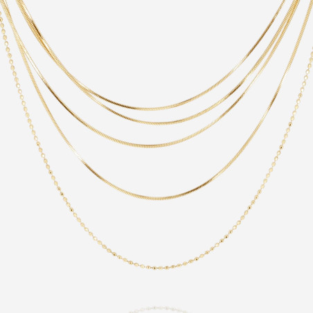 ZAG - Collier Pluriel acier doré 76cm Ref SNX22918-01UNI