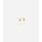 ZAG - Boucles d'oreilles Tear acier doré avec oxydes de zirconium 6x4mm Ref SEP18294-01WHT