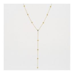ZAG - Collier Soho acier doré avec oxydes de zirconium 45+5cm Ref SNM16769-01UNI