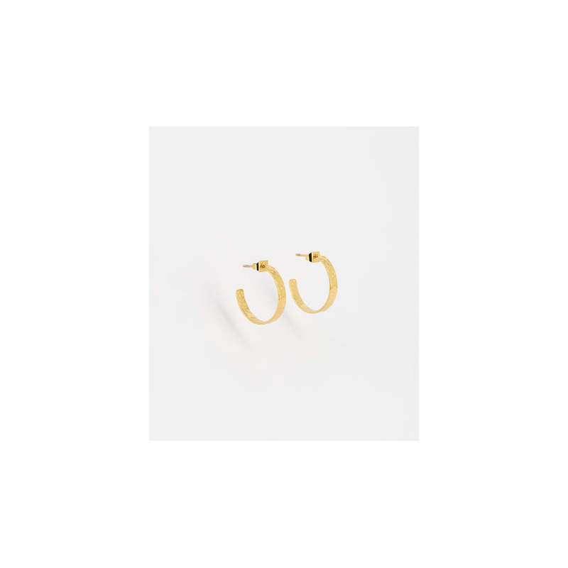 ZAG - Boucles d'oreilles Leonie acier doré 30x3mm Ref SEC18366-01UNI