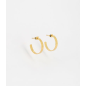 ZAG - Boucles d'oreilles Leonie acier doré 30x3mm Ref SEC18366-01UNI