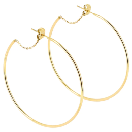 ZAG - Boucles d'oreilles Timia acier doré 1.5x50mm Ref SEC21346-01UNI50