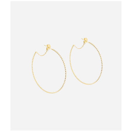 ZAG - Boucles d'oreilles Papaya acier doré 1.5x50mm Ref SEC21347-01UNI50
