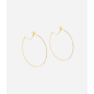 ZAG - Boucles d'oreilles Papaya acier doré 1.5x50mm Ref SEC21347-01UNI50