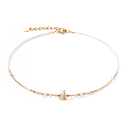 Coeur de Lion - Collier Geocube blanc - Ref 4355/10-1416