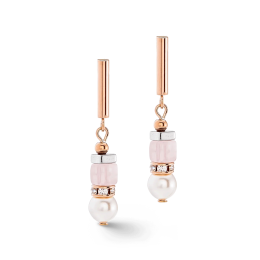 Coeur de Lion - Boucles d'oreilles Geocube rose clair - Ref 4354/21-1920