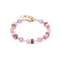 Coeur de Lion - Bracelet Geocube rose acier doré - Ref 4020/30-1920