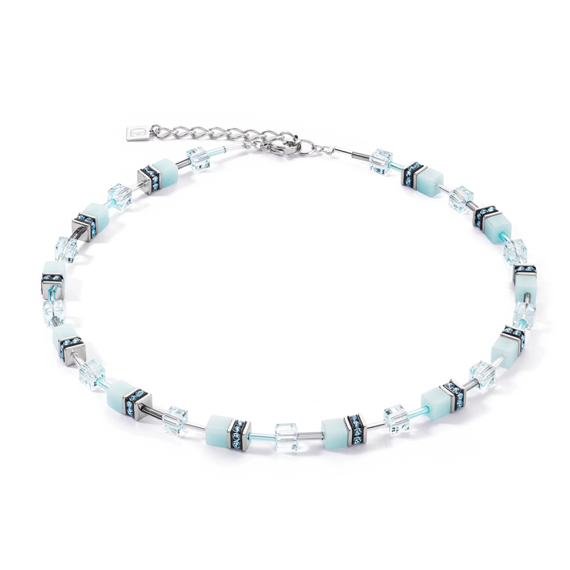 Coeur de Lion - Collier Geocube bleu - Ref 4020/10-2020