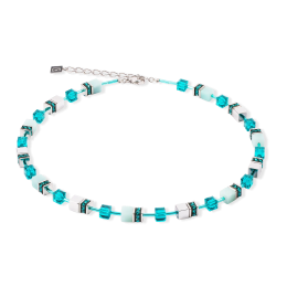 Coeur de Lion - Collier Geocube bleu acier - Ref 4010/10-0548