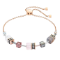 Coeur de Lion - Bracelet Geocube rose gris acier doré - Ref 3035/30-1912