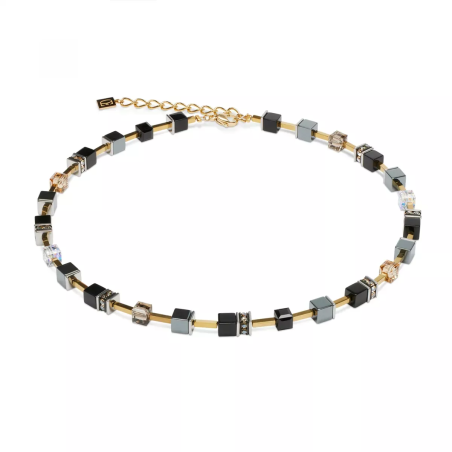 Coeur de Lion - Collier et Bracelet multicolore acier doré - Ref 2600/50-1316