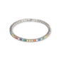Coeur de Lion - Bracelet Tennis multicolore acier blanc - Ref 0600/30-1517