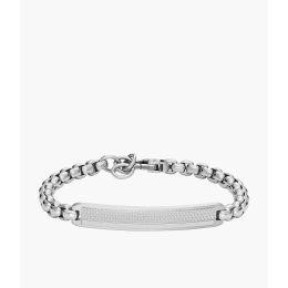 Fossil - Bracelet gourmette acier blanc - Ref JF04767040