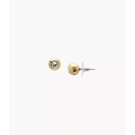 Fossil - Boucles d'oreilles Clous acier doré - Ref JA7251710