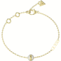Guess - Bracelet double rang acier et chaîne  doré - Ref JUBB04456JWYGS